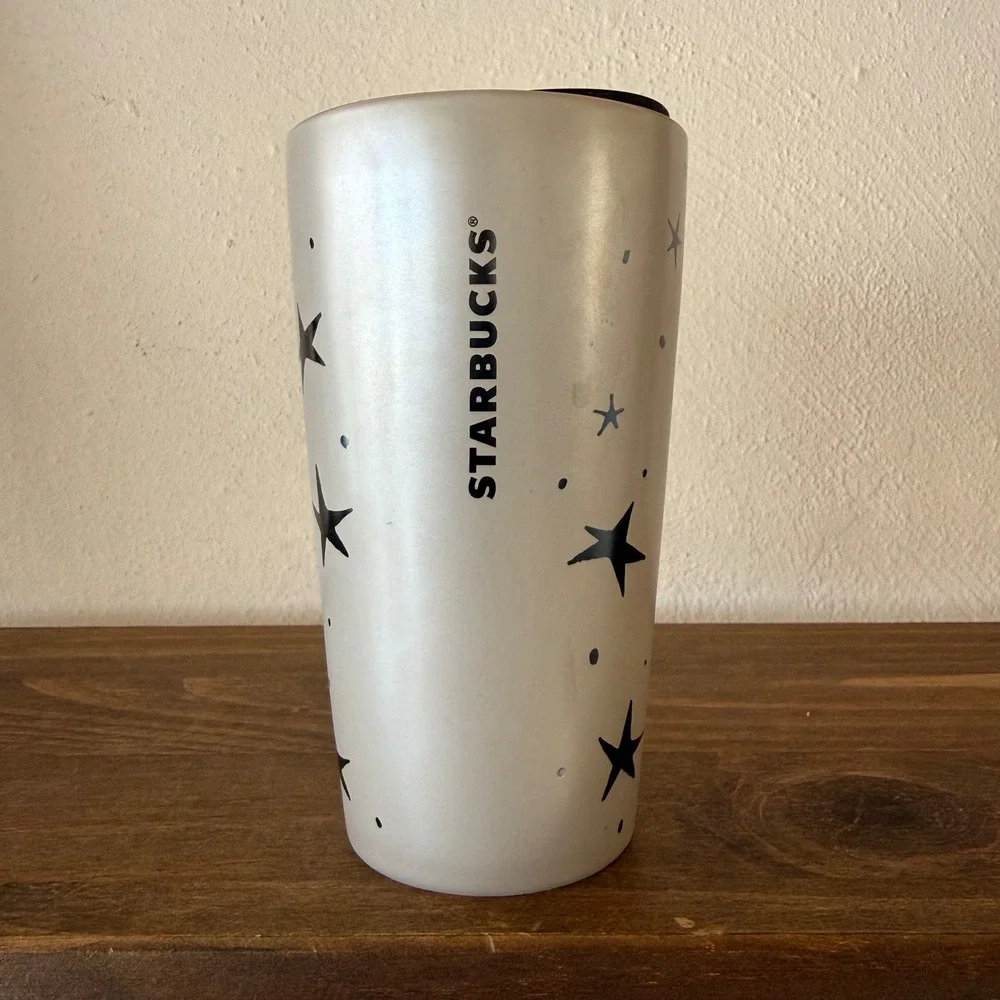 Starbucks Halloween 2020 Black Cat Moon Stars Ceramic Travel Tumbler 12 oz New
